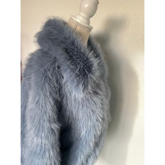Jason Wu Light Blue Faux Fur Jacket - M - Picture 4 of 8